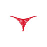 Трусики з доступом Obsessive Ingridia crotchless thong XL/2XL, червоні