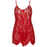 Сорочка бебі-дол Leg Avenue Rose Lace Flair Chemise Red, Queen Size