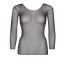 Сітчастий топ Leg Avenue Long Sleeves T-Shiets Black, One Size
