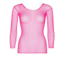 Сітчастий топ Leg Avenue Long Sleeves T-Shirts Neon Pink, One Size