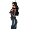 Еротичний костюм супергероя-кішечки Leg Avenue Wicked Kitty L, комбінезон, пояс, маска, вушка