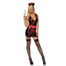 Вініловий костюм медсестри Leg Avenue Vinyl Naughty Nurse XL, сукня, фартух, повязки