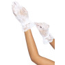 Короткі рукавички Leg Avenue Floral lace wristlength gloves White