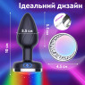 Анальна вібро-пробка Plug Remote на керуванні з пульту зі зміною кольору, 10 режимів, діаметр 3.5 см