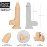 Фалоімітатор-пульсатор Naked Addiction 6.5` Thrusting Dong With Remote, рухи вперед-назад, пульт ДК
