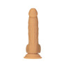 Фалоімітатор ADDICTION Dual Density Silicone Dildo Caramel 8`, присоска, діаметр 4,3 см, віброкуля в