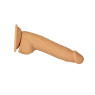 Фалоімітатор ADDICTION Dual Density Silicone Dildo Caramel 8`, присоска, діаметр 4,3 см, віброкуля в