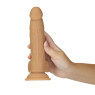 Фалоімітатор ADDICTION Dual Density Silicone Dildo Caramel 8`, присоска, діаметр 4,3 см, віброкуля в