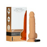 Фалоімітатор ADDICTION Dual Density Silicone Dildo Caramel 8`, присоска, діаметр 4,3 см, віброкуля в
