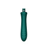 Компактна смарт секс-машина Zalo – Sesh Turquoise Green, 2 насадки, пульт ДК, кристал Swarovski