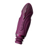 Компактна смарт секс-машина Zalo – Sesh Velvet Purple, 2 насадки, пульт ДК, кристал Swarovski