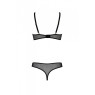 Еротичне боді Passion MARINA BODY, L/XL, black, з відкритими чашками