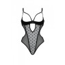 Еротичне боді Passion MARINA BODY, S/M, black, з відкритими чашками