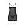 Еротичний пеньюар Passion MARINA CHEMISE, XXL/XXXL, black