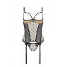 Корсет Passion MARINA CORSET, S/M, beige, з відкритими чашками