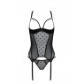 Корсет Passion MARINA CORSET, S/M, black, з відкритими чашками