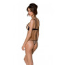 Еротичний комплект Passion MARINA SET WITH OPEN BRA, S/M, beige, відкриті чашки