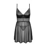 Еротичний комплект Obsessive Chemeris babydoll & thong XS/S, пеньюар та стрінги