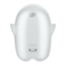 Вакуумний кліторальний стимулятор з вібрацією Satisfyer Glowing Ghost White, світиться в темряві
