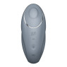 Вібростимулятор-пульсатор Satisfyer Tap & Climax 1 Bluegrey, ефект постукування пальцем, 2 мотори