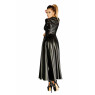 Сукня-плащ з мокрим ефектом Noir Handmade F128C Powerwetlook gown coat, M