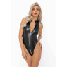 Боді Noir Handmade F294 Powerwetlook bodysuit with front zipper - XL