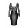 Сукня Noir Handmade F295 Euphoria lace and wetlook midi dress - S
