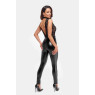 Комбінезон Noir Handmade F298 Libido Deep-V catsuit with collar and pearl chain - XXL