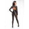 Комбінезон Noir Handmade F299 Enigma lace catsuit with underbust bodice - S
