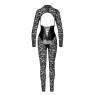 Комбінезон Noir Handmade F299 Enigma lace catsuit with underbust bodice - L