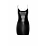 Сукня Noir Handmade F307 Mirage wetlook mini dress with jewelry rhinestone chain - S