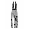 Сукня Noir Handmade F312 Divinity long flocked mesh dress with open back - S