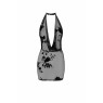 Сукня Noir Handmade F313 Mythos mini flocked mesh dress with jewelry rhinestone chain - L