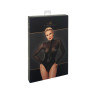 Боді Noir Handmade F321 Edge wetlook and mesh body with rings - XL