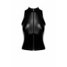 Топ Noir Handmade F324 Glam wetlook top with vinyl corset - M
