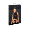 Топ Noir Handmade F324 Glam wetlook top with vinyl corset - M