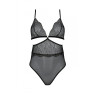 Боді Passion AMBERLY BODY black, S/M, відкрита спина, низ стрінги