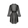 Пеньюар Passion AMBERLY PEIGNOIR black, XXL/XXXL, пояс у комплекті