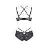 Комплект Passion DROSERA BIKINI black, S/M, бюстгальтер і трусики-кюлоти