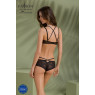 Комплект Passion DROSERA BIKINI black, XXL/XXXL, бюстгальтер і трусики-кюлоти