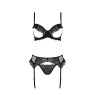 Комплект Passion KERRIA SET WITH OPEN BRA black XXL/XXXL - ECO Passion