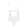Боді Obsessive Alissium Teddy White, M/L, ліф з м’якою чашкою, високі вирізи для ніг
