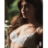 Комплект Obsessive Alissium 2-шт set, XL/2XL, мереживо, ліф з м’якою чашкою, трусики танга