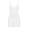 Пеньюар Obsessive Alissium chemise & thong, XL/2XL, мереживний ліф, стрінги в комплекті