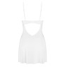 Пеньюар Obsessive Alissium chemise & thong, XL/2XL, мереживний ліф, стрінги в комплекті