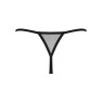 Трусики-стрінги Obsessive Novenes crotchless thong, M/L, сітка, стрепи, прикраса зі стразами, відкри
