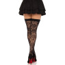 Панчохи Leg Avenue Wild rose net thigh highs One Size
