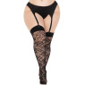 Панчохи Leg Avenue Wild rose net thigh highs 1X/2X