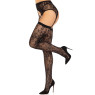 Панчохи Leg Avenue Leg Avenue Lace thigh highs & garterbelt Black One Size