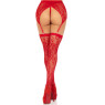 Панчохи Leg Avenue Leg Avenue Lace thigh highs & garterbelt Red One Size